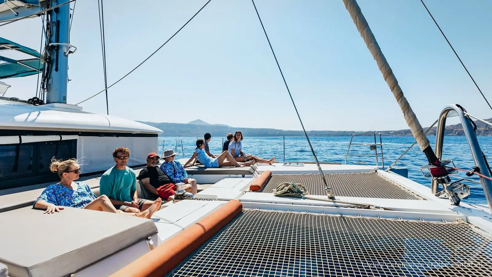 Luxury Catamaran Cruise Santorini with Meal and Open Bar — photo from the booking listing