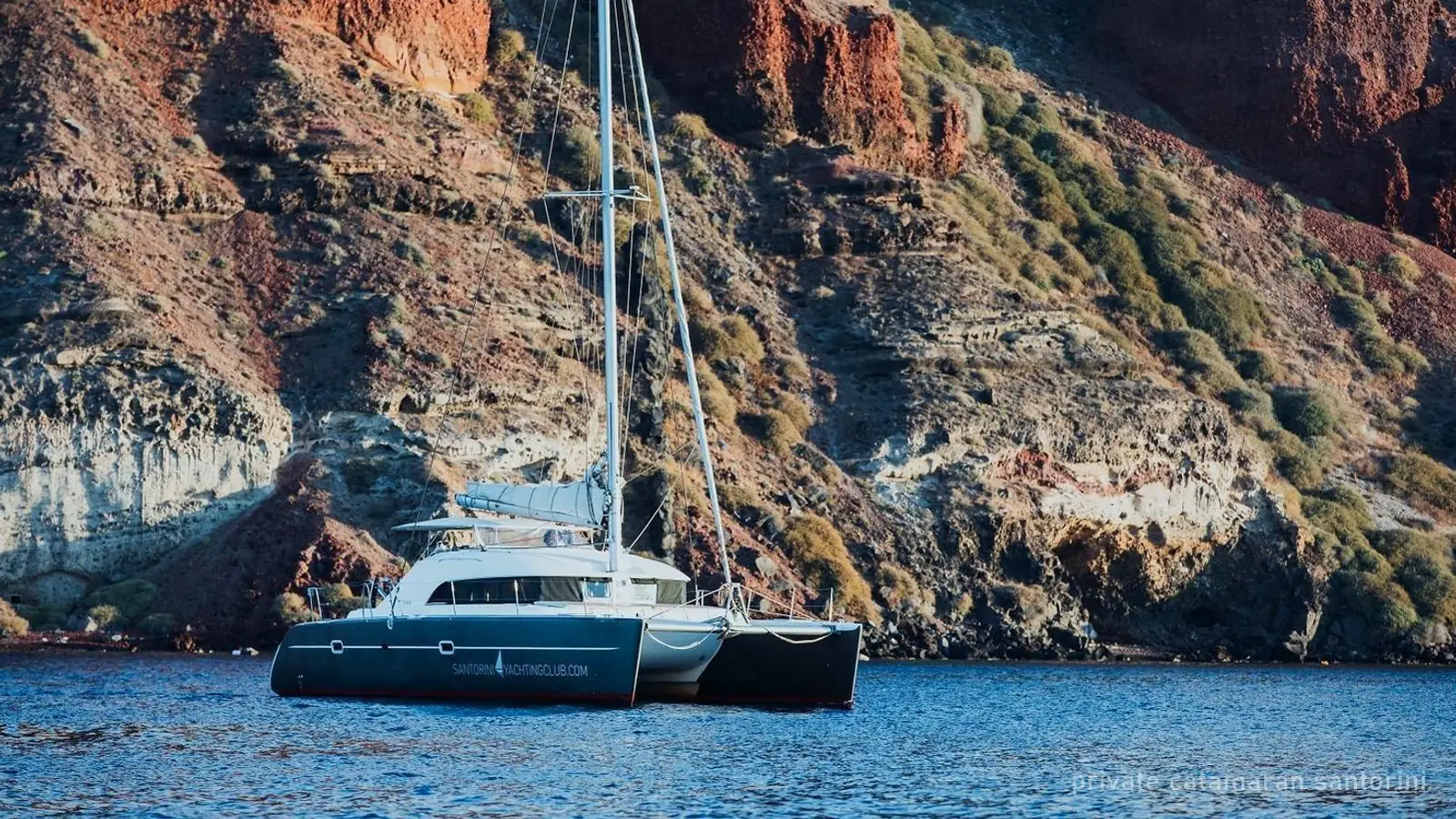 Private Catamaran Santorini: 5-Hour Charter with BBQ — photo from the booking listing