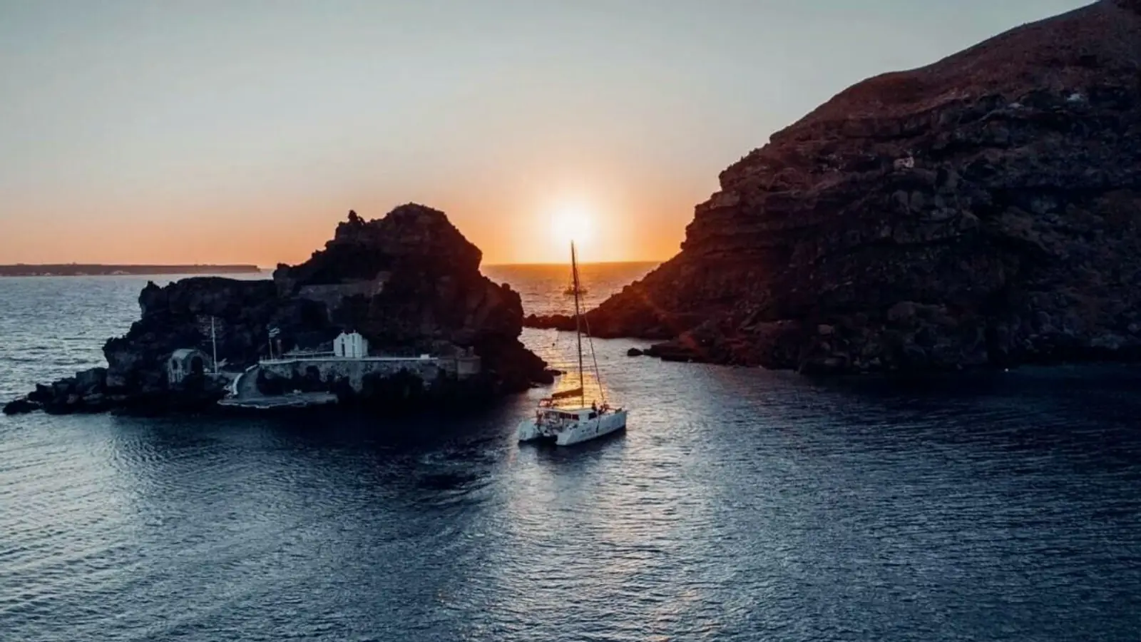 Private Catamaran Santorini: 5-Hour Charter with BBQ — photo from the booking listing