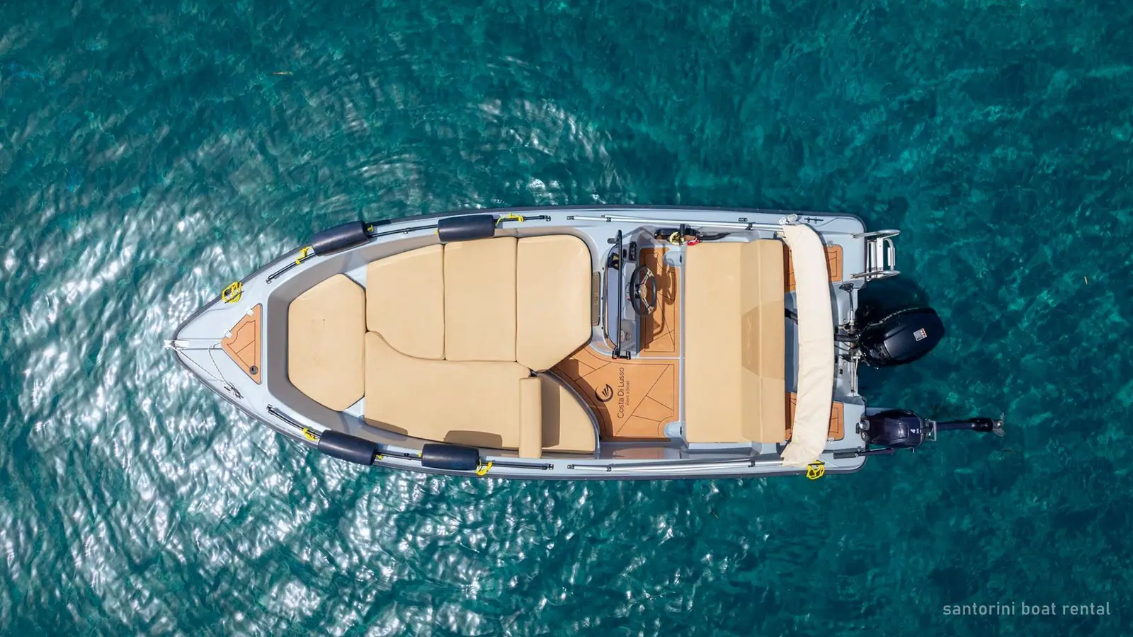 Santorini Boat Rental: License-Free Motorboat from Vlychada — photo from the booking listing
