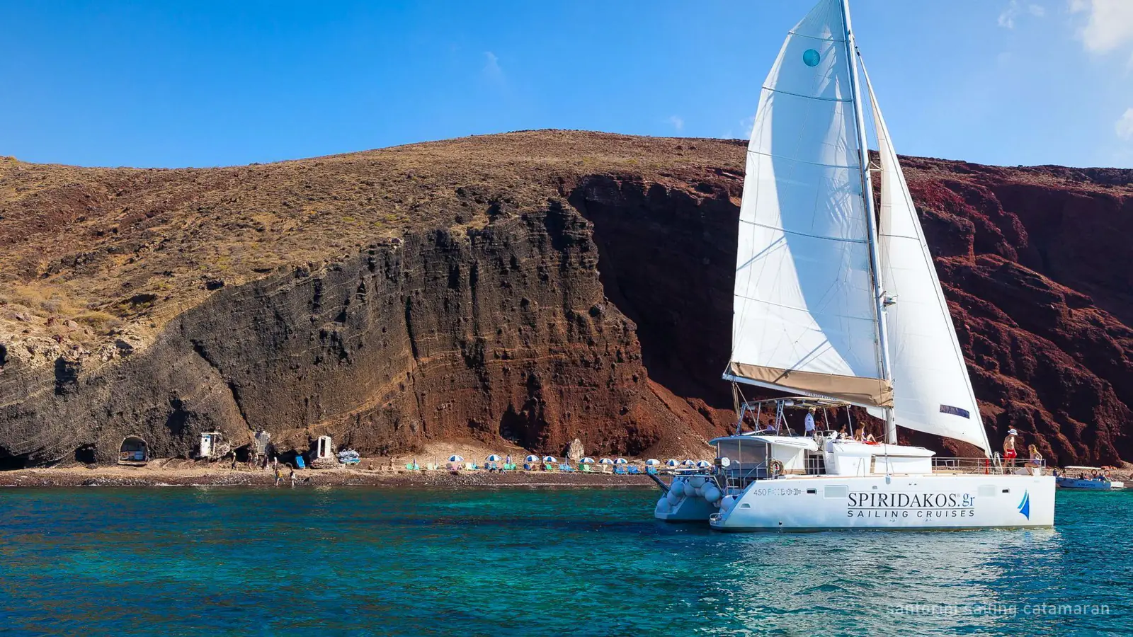 Santorini Sailing Catamaran Cruise with BBQ and Drinks — photo from the booking listing