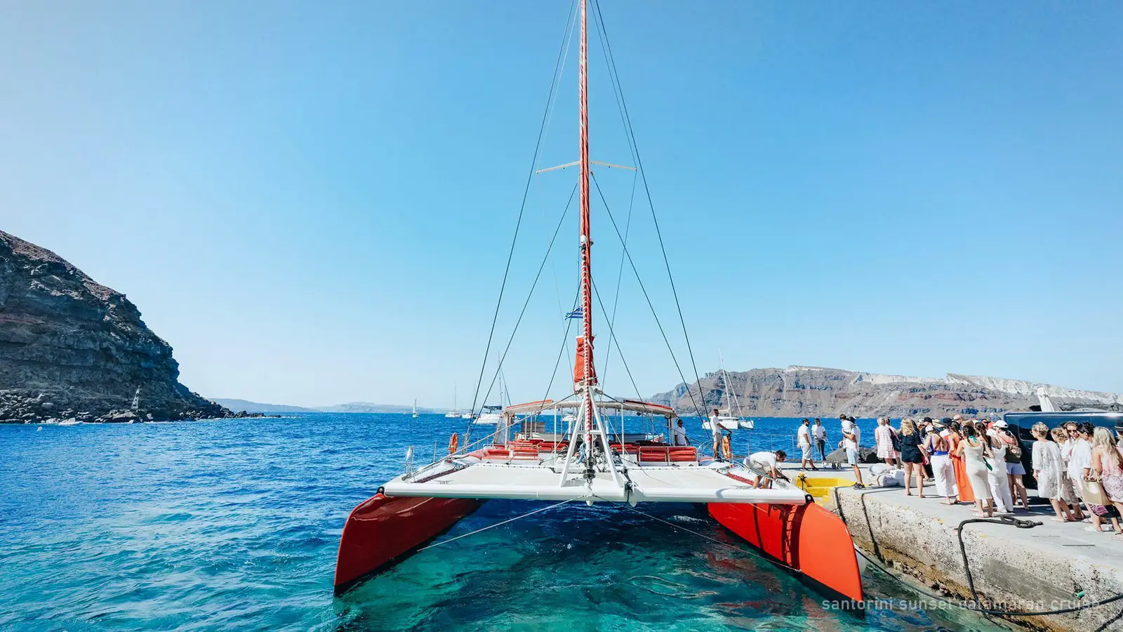 Santorini Sunset Catamaran Cruise with BBQ Dinner — photo from the booking listing